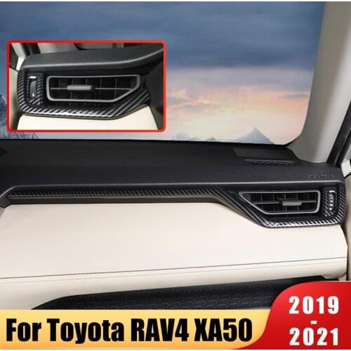 ABS Car Central Control Decoration Strip Trims Stickers Fit For Toyota RAV4 RAV 4 XA50 2019 2020 2021 Modification Accessories