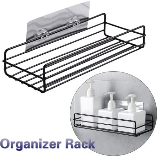 Bathroom Wall Mounted Shower Shelf Corner Bath Storage Holder Organizer Rack Drain Rack Organizer Shower Hanging Basket Holders
