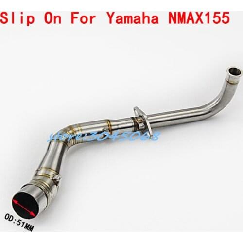 NMAX155 Slip On Full System For Yamaha NMAX 155 Motorcycle Modified Exhaust Muffler Set with Front Connector Link Pipe Sticker