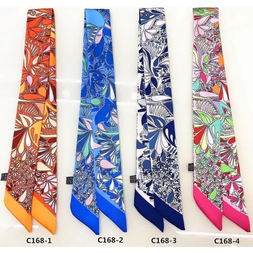 Newest Luxury Brand Foulard Scarf Silk Scarf Women Fashion Cashew Head Scarf Horse Print Small Tie Bag Scarves For Ladies