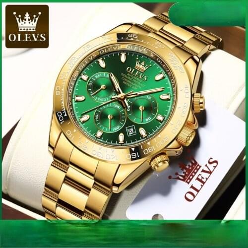 Luminous waterproof multi-functional green ghost mechanical watch men watch mens watch