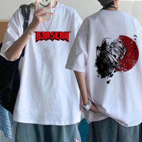 Berserk Guts Funny Cartoon T Shirt Men Manga Swordsman Gatsu Sacrifice Zodd Anime T-shirt 90s Unisex Tshirt Hip Hop Top Tee Male