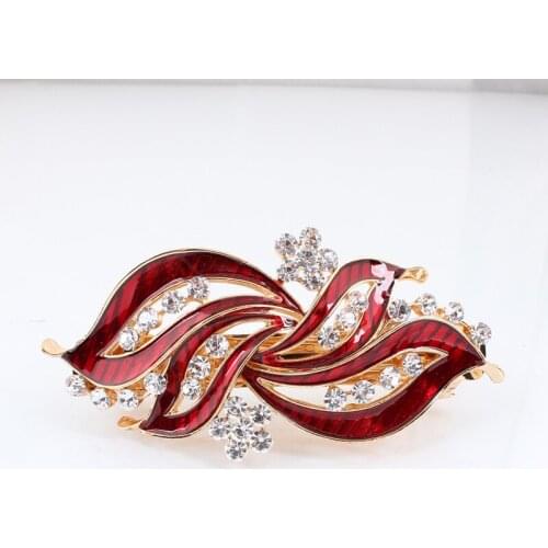 Fashion 5colors of epoxy bow hair clips crystal hair pins hair accessories for women