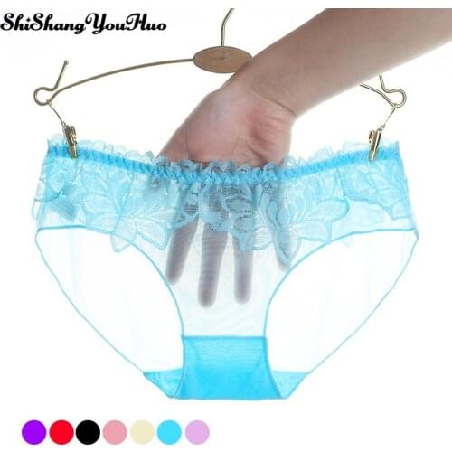 2020 Mesh Ladies Underwear Sexy Transparent Lace Briefs Girls Low Waist Triangle Womens Panties Tangas Calcinha 2pc 6875