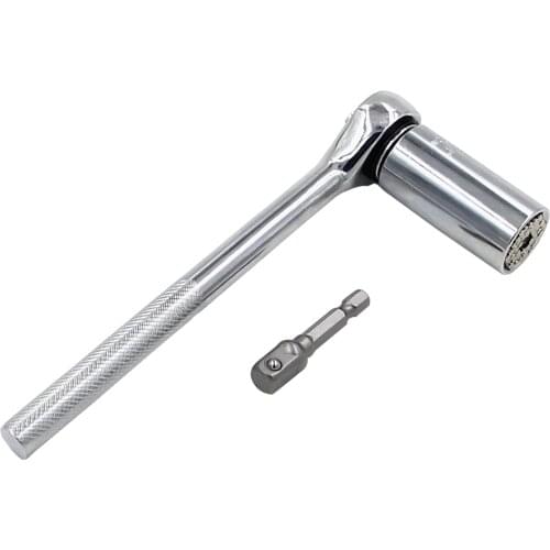 3pc 7-19mm Multifunction Bolt Ratchet Universal Torque Sleeve Socket Wrench with Connecting rod