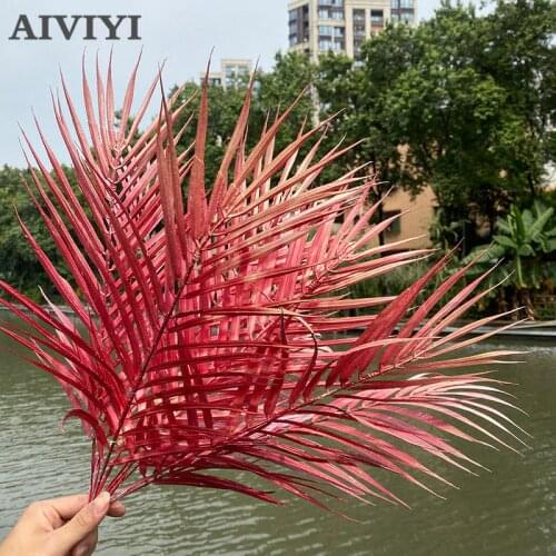 9 Forks Iron Leaves Plastic Tree Fake Flower Home Decoration Sago Palm Garden Decoration Design Plastic Green Leaves Evergreen