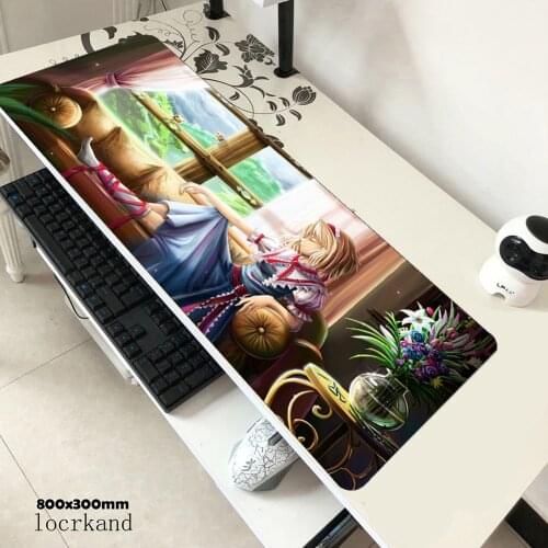 Alice Margatroid mousepad Gorgeous gaming mouse pad pc computer 800x300x3mm gamer accessories mat laptop desk protector pads