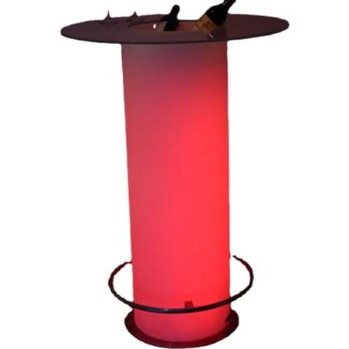 Bar Party Glowing Led Cocktail Table with Ice Bucket