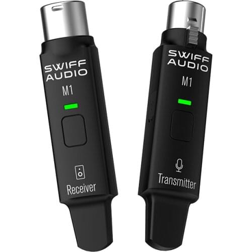 SWIFF M1 Wireless Microphone System 2.4 GHz Digital Transmission Technology for Dynamic Microphone with Any Cassette Interfaces