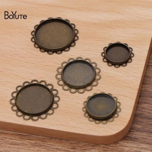 BoYuTe Custom Made (200 Pieces/Lot) 12-14-16-18-20MM Cabochon Base Setting Diy Blank Tray Bezel Accessories