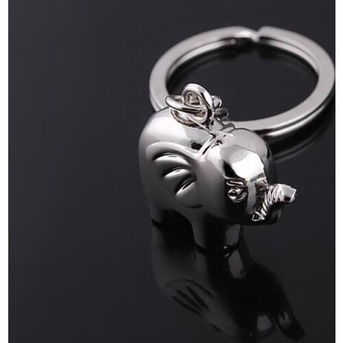 Key Chain Creative Chains Gifts Women Men Personality Metal Keychain Ornament Elephant Pendant Zinc Alloy Keychain 100 PCS