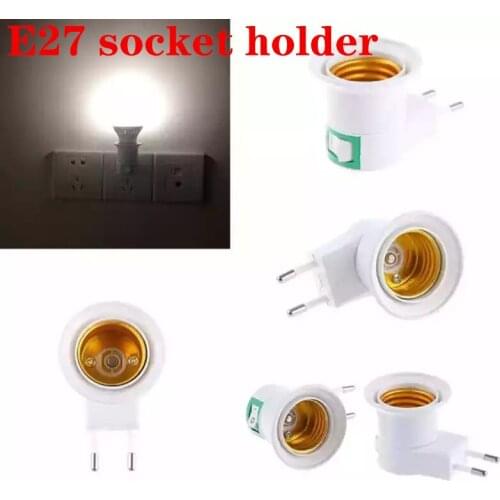 E27 Base Lamp Socket Converter ON/OFF for Bulb Lamp Socket Holder EU Plug Adapter LED Bulb Adapter Converter E27 Socket Lamp