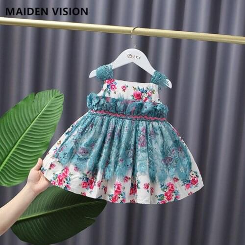 Spanish Lolita Baby Dress Vintage Floral Girls Gowns Kids Child Princess 1st Birthday Party Clothes New Born Girls Dresses