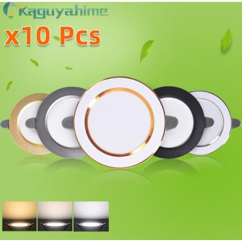 =(K)= 10pcs Downlight 3colors in 1 Lamp Natural White/Warm/Cold 5w 3w LED Spot Light Indoor Recessed Lamp AC 220V LED Spotlight