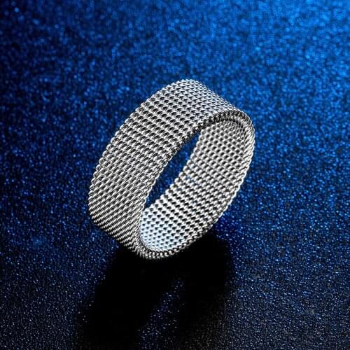 2020 rings mens stainless steel fashion Making Flexible Net ring black Simple weaving rings Steampunk gifts for women Accessorie