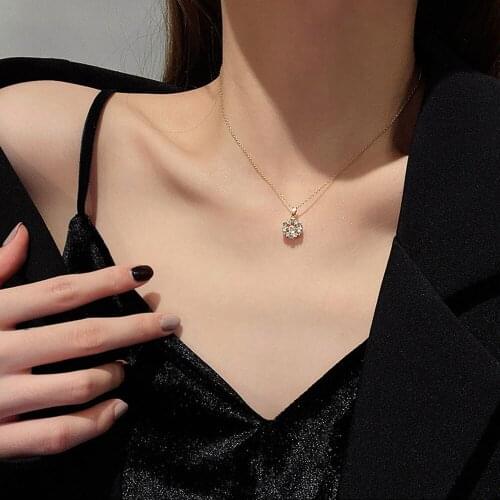 Korean fashion design titanium steel necklace niche temperament simple titanium steel clavicle chain ins wind accessories