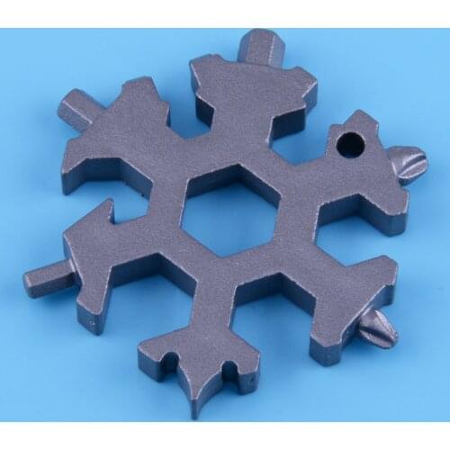 LETAOSK 1Pc 2018 15 In Portable 1 Incredible Stainless Multi-tool Home Snowflake Shape Screwdriver Keychain Manual Design Tools