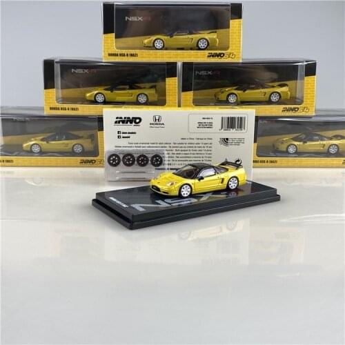 INNO Car 1:64 HONDA NSX-R NA2 Yellow W/ Extra Wheels Collection Metal Die-cast Simulation Model Cars Toys GIFT