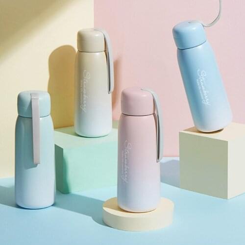 The New Vacuum Flask Student Simple 304 Stainless Steel Creative Gradient Water Cup Outdoor Sports Water Cup Travel Accessories