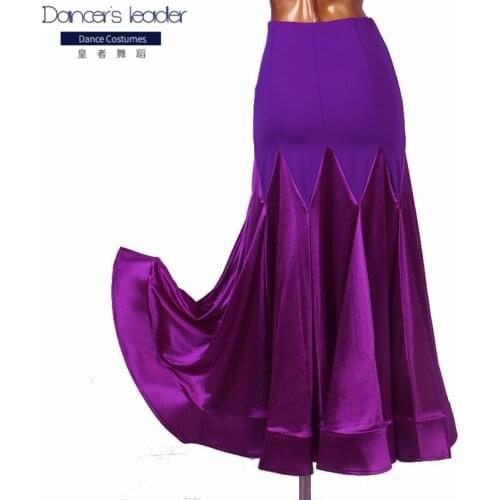 2020 new modern dance bottoms ballroom dance skirts ballroom dance skirt elastic waist waltz skirt