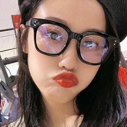 New Square Spectacles Optical Glasses Frames Korean Brand Designer Transparent Womens Glasses Unisex Street Eyewear