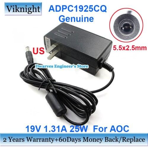Genuine US ADPC1925C0 ADPC1925CQ AC Adapter Charger For AOC Laptop Power Supply 5.5 x 2.5mm