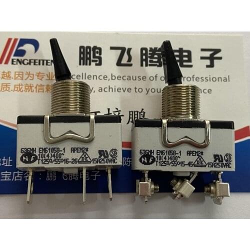 Original New 100% 636NH/2 15A250V toggle switch 3pin 2gear shaking head rocker arm toggle switch 12mm