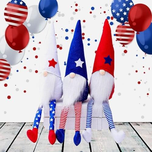 Pointed Hat Faceless Doll Nordic Gnome Red Blue White Rudolph Festive Supplies For Independence Day Veterans Day
