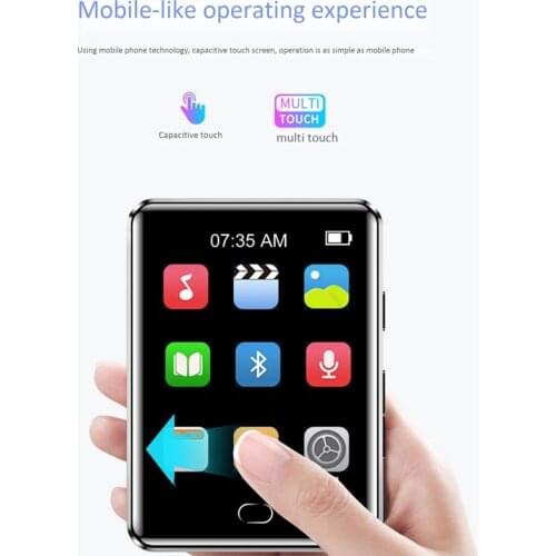 Hot Music Player 2.5 Inch MP4 Full Sn Bluetooth Music Player Zinc Alloy External Lossless Mp4 with Press Sn Function