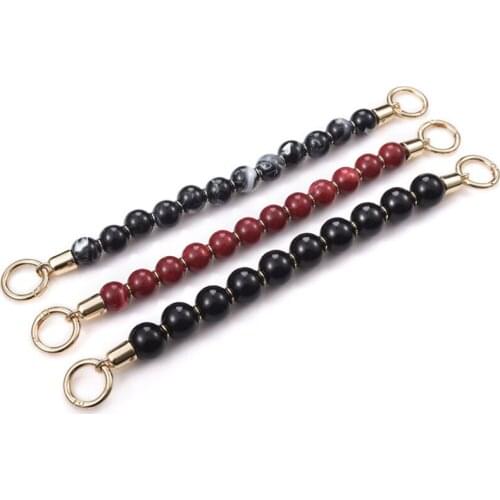 IMIDO 30cm Short Straps Handbag Belt Tote Bag Handle Acrylic Beads Bag Strap Replacement Accessory Parts Red Brand Design STP159