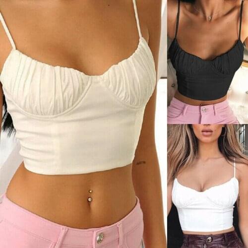Sexy Womens Spaghetti Strap Sleevess Back Cross Hollow Bandage Fit Vest Tank Crop Tops Summer Tops