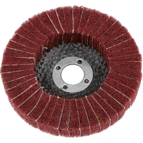 Red 4" Grit 240# Nylon Fiber Flap Polishing Grind Wheel Disc 100mm Polishing Grinding Wheel for Angle Grinder Polishing Tools