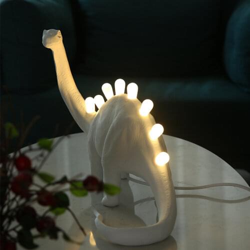 Nordic Dinosaur Table Lamp Art Childrens Room Bedside Living Room Model Room Decoration Lamp Creative Designer Night Light