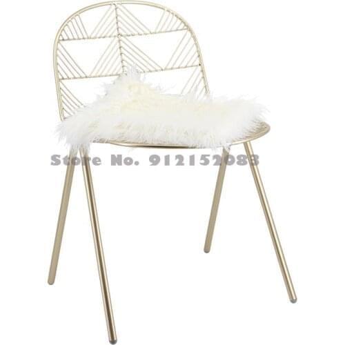Nordic dining chair backrest bedroom light luxury home wrought iron desk chair leisure balcony modern minimalist makeup dressing