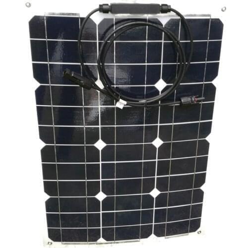 Solar Flexible Panel 35w 12v 4 Pcs Monocrystalline Semi Flexible Efficiency Solar Panel 140w Solar Phone Outdoor Car Camping