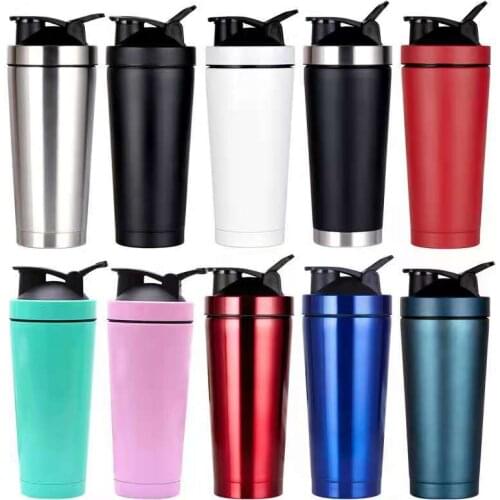 Stainless Steel Vacuum Insulated Protein Shake Cup Tumbler with Shaking Ball