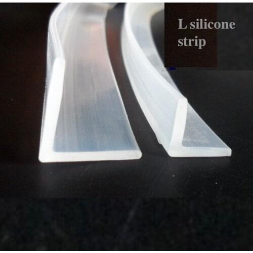Glass Angle Corner Protecor Collision Avoidance Gasket L Silicone Sealing Strip Bar 16mm x 16mm 12mm x 12mm x 2mm Transparent