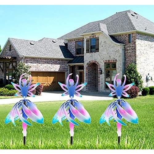 Outdoor Living Wind Chimes Yard Garden Ballet Spinning Girl Bells Ribbon Pole Windchime Wall Hanging Home Decoration Arts Crafts