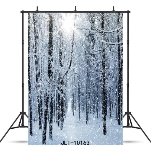 Snow Covered Forest Vinyl Photographic Background For Portrait Baby Shower New Born Wedding Party Backdrops Photocall