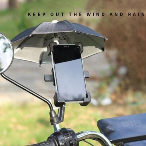 1 Pc Outdoor Bicycle Motorcycle Mount Holders Mobile Phone Sunshade Umbrella Decor