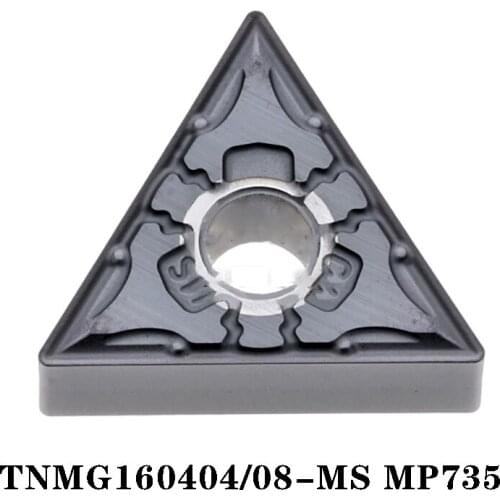 100% Original TNMG TNMG160404 MS MP735 TNMG160408 MS 10pcs CNC lathe Insertion Carbide Insert Efficient And Durable High Quality