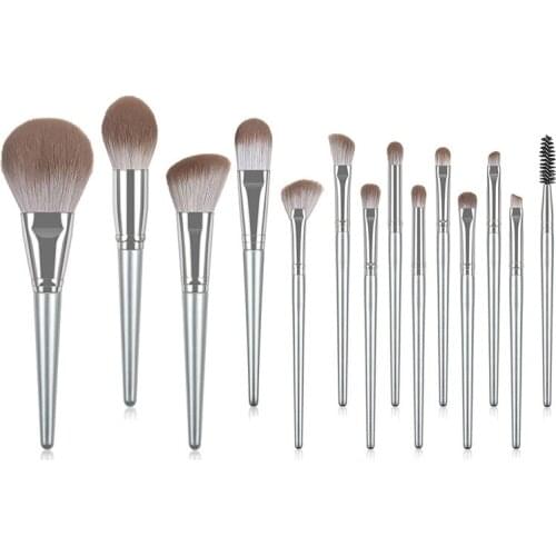 14Pcs Makeup Brushes Set Cosmetic Foundation Powder Blush Eye Shadow Lip Blend Wooden Make Up Brush Tool