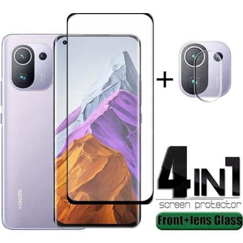 4-in-1 For Xiaomi Mi 11 Glass For Xiaomi Mi 11 Protective Glass HD Screen Protetor For Mi Note 10 Lite Pro Mi 10 Ultra 11 Glass
