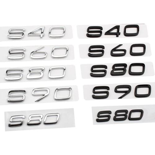 Car 3D ABS Chrome Decal Sticker For Volvo S40 S60 S80 S90 Car Rear Trunk Letters Logo Replace Badge Emblem Stickers Accessories