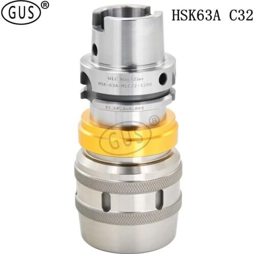 Free shipping Powerful Tool Holder, hsk63a Collet Chuck HSK63A C32 120L Precision Dustproof CNC Machining Center Tool Holder