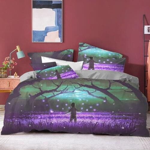 Home Textiles Creative Art Style Quilte Cover Illustration Painting Black Double Bed Cover Duvet Cover 150 Full Sizebedspread