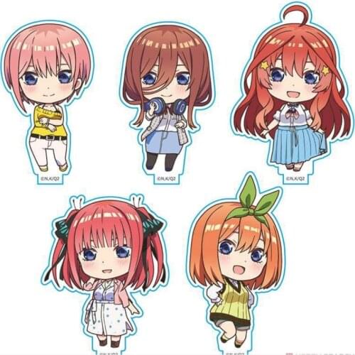 Anime The Quintessential Quintuplets Nakano Ichika Miku Acrylic Stand Figure Model Plate Cosplay Decor Q Version Birthday Gifts