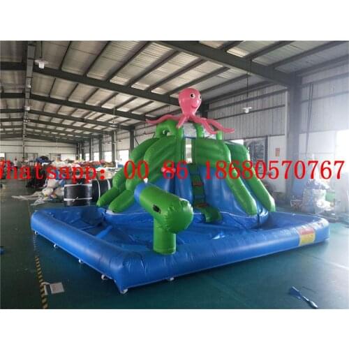 Commercial outdoor inflatable octopus water slide for sale