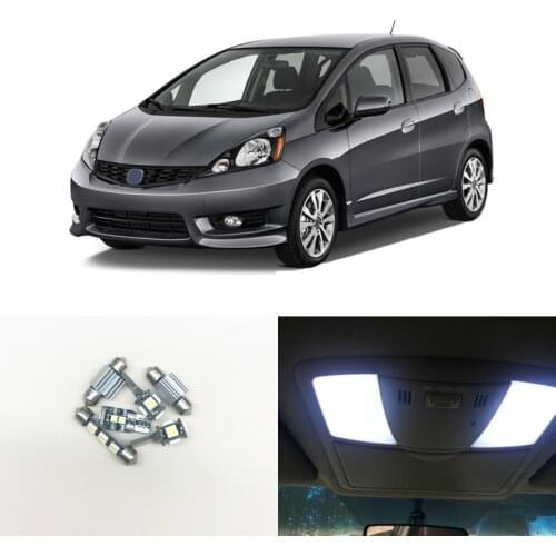 Fit For Honda Fit/ Jazz 2009-2013 Interior Package LED Light Bulbs Kit Trunk/Cargo Area Dome Map Lights Car-Styling
