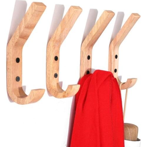 Coat Hook Sturdy Unique Shape Wood Household Clothes Hangers for Kitchen